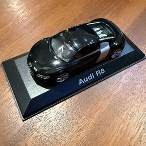 Schuco Audi R8 Diecast Display Model Car 1:43 Scale on Base – Black Collectible